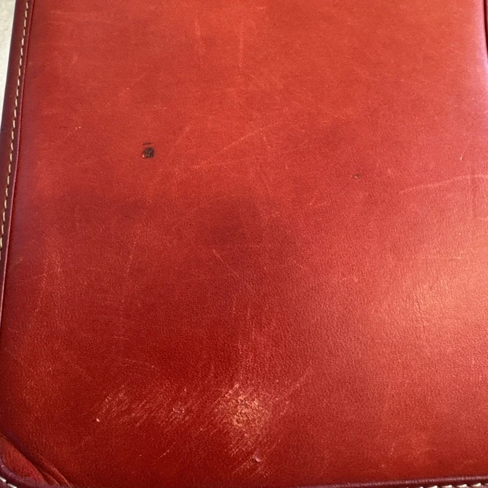 Franklin Covey 7 Ring Genuine Full Grain Leather Inside & Out 11x8